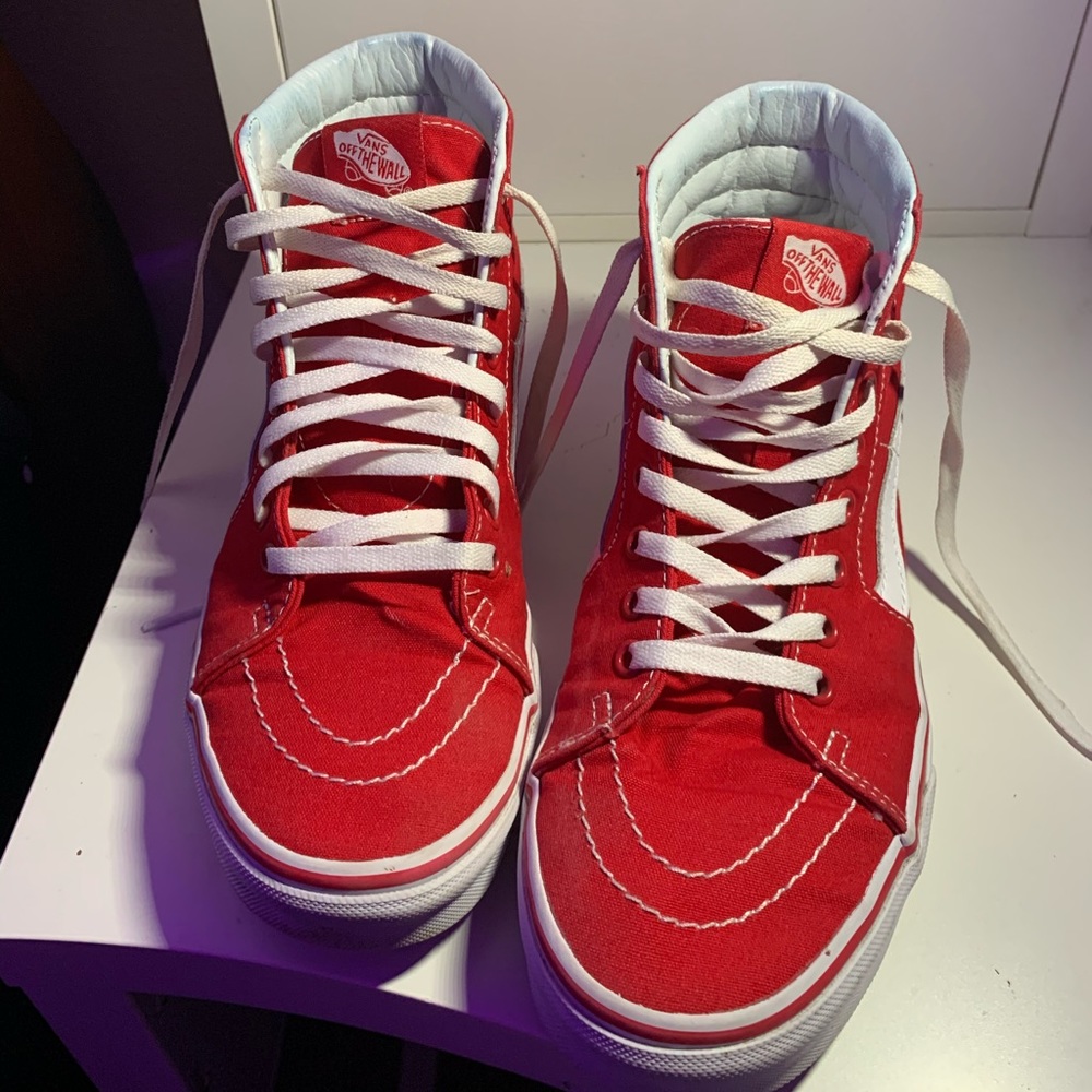 Red high top vans